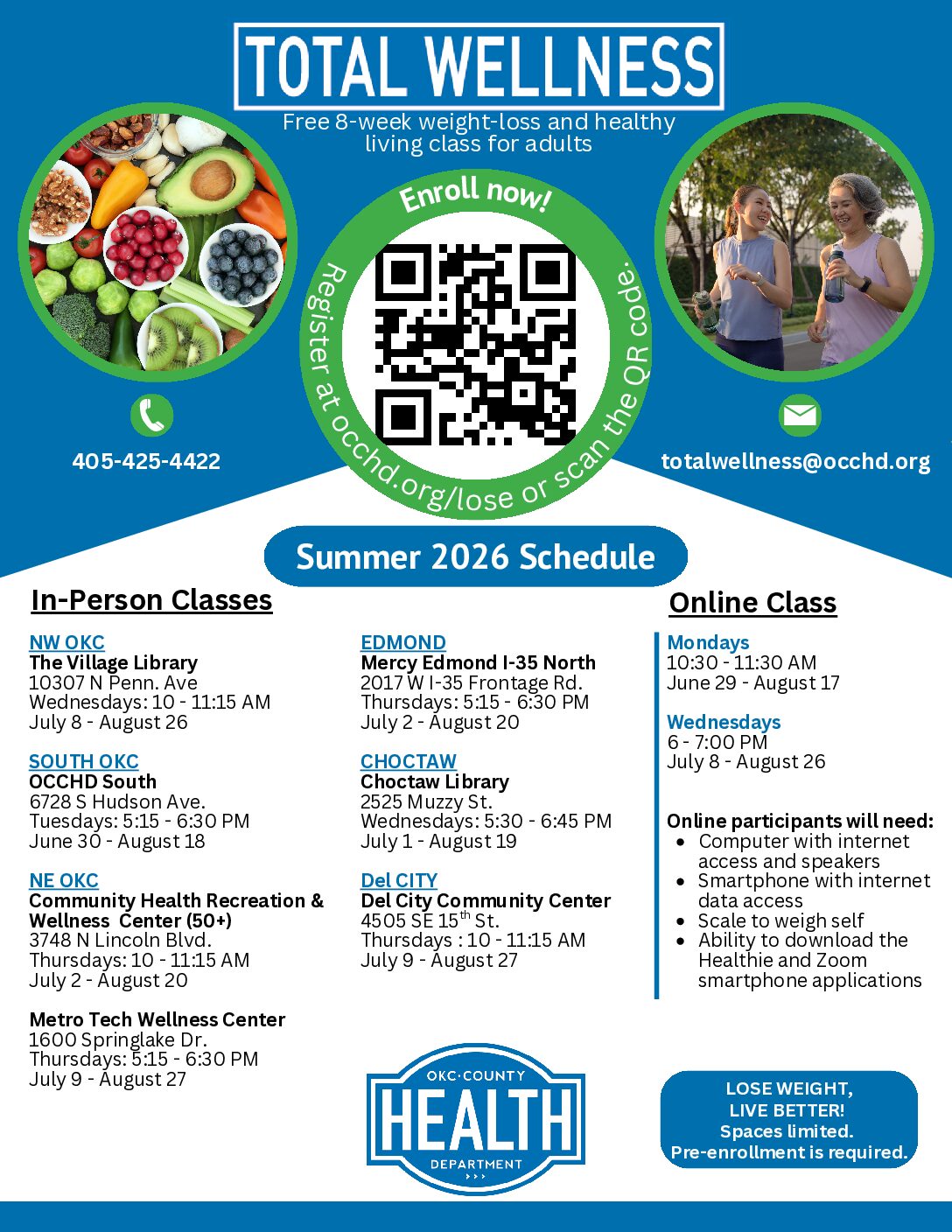 Total wellness flyer in English